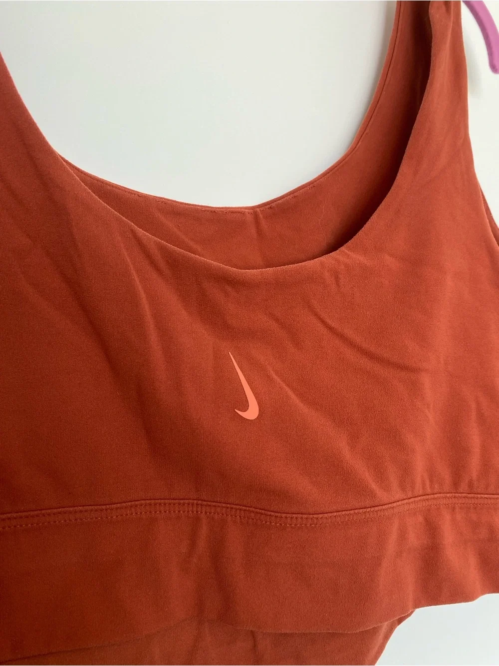 NIKE Women’s Sports Bra - Dri-FIT Cropped Yoga Tank - Burnt Orange Rust Size 2X